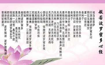 《心经》全文-心经原文及其解释